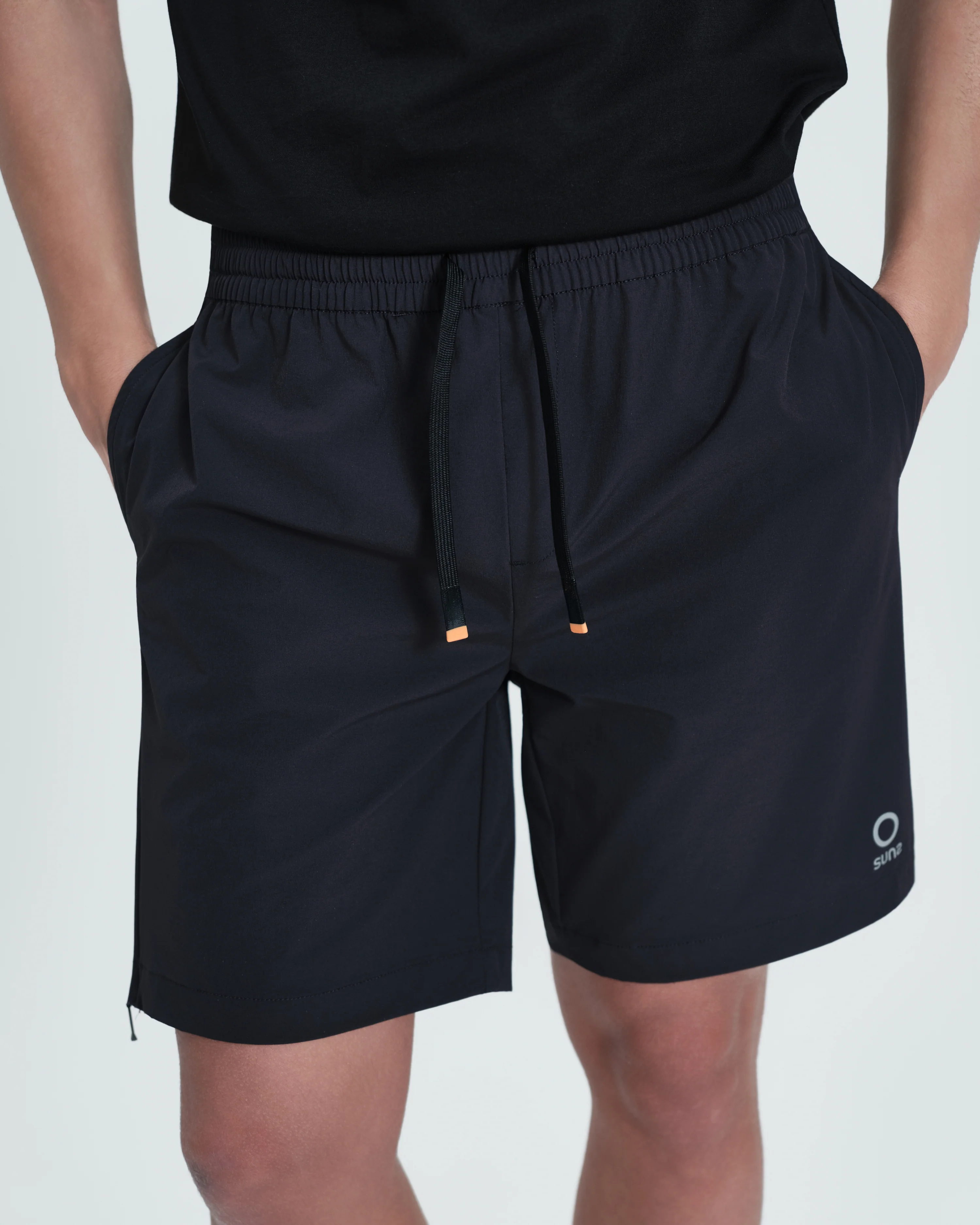 Bermuda uomo Suns Boards in tessuto tecnico con zip laterale e stampa logo tono su tono - Image 3