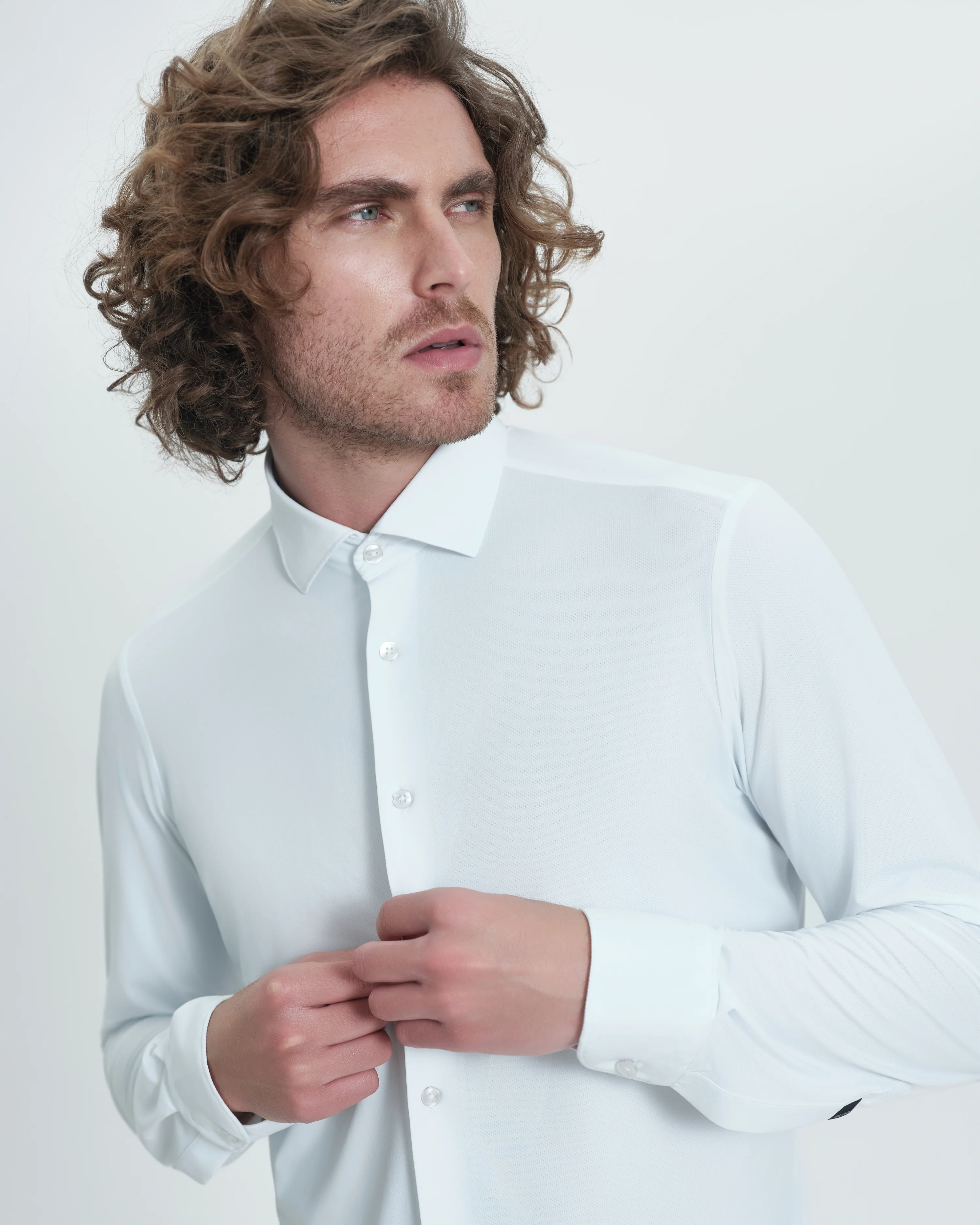 Camicia Uomo Suns Boards Royal in tessuto tecnico stretch - Image 3