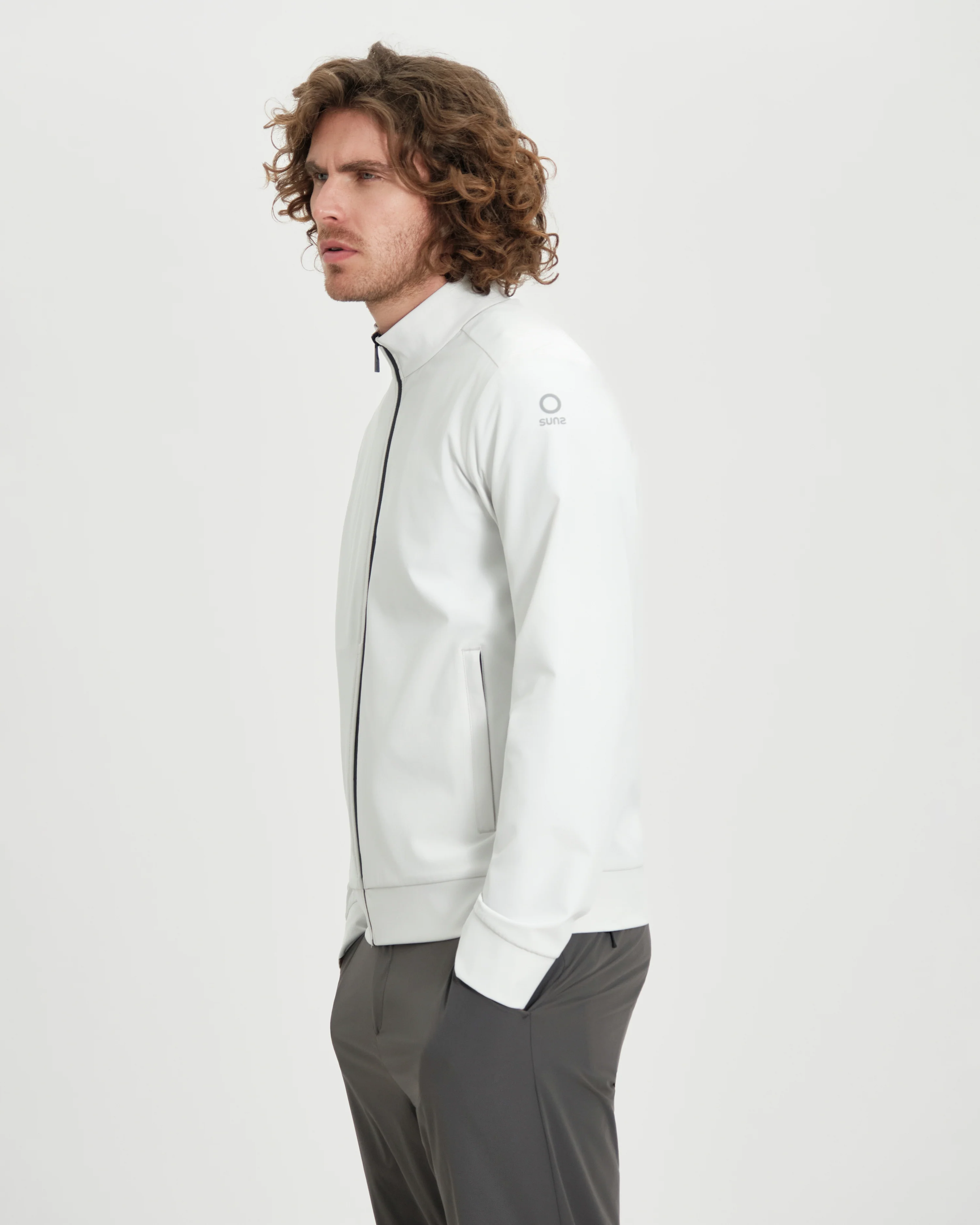 Felpa uomo Suns Boards Terri Teknik con con zip waterproof e collo alto - Image 4